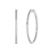 Boucles d'oreilles diamants naturels ronds 1.49 carat or blanc Enrica